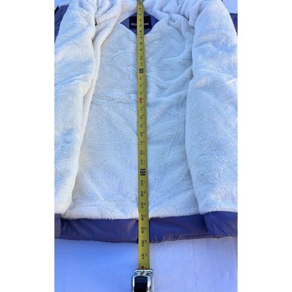 Steve Madden‎ Womens Large Lavender Puffer Faux Fur Lining NWT Jacket - Picture 4 of 15